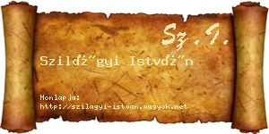 Szilágyi István névjegykártya